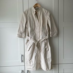Jil Sander Cream Utility Shirt Dress